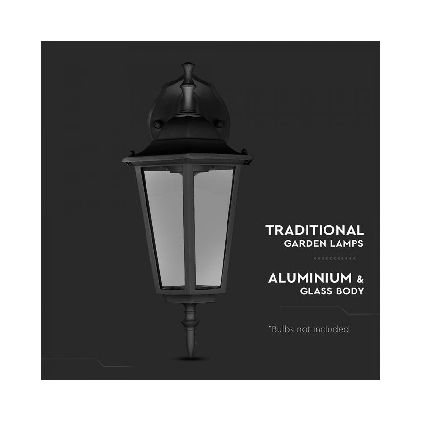Venkovní nástěnná lampa 1xE27/40W/230V IP44 černá