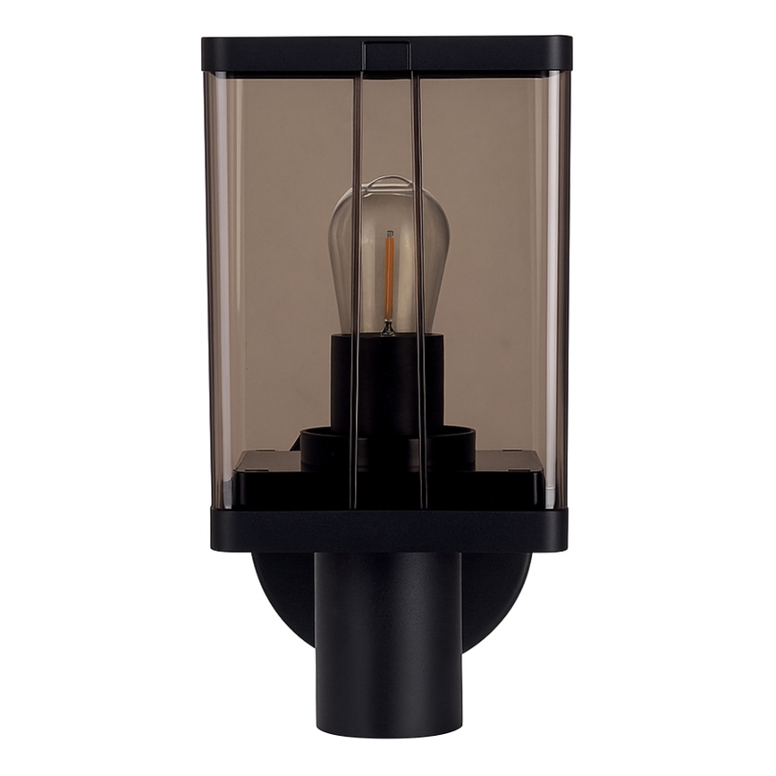 Venkovní nástěnná lampa 1xE27/60W/230V IP44 černá/kouřová hnědá