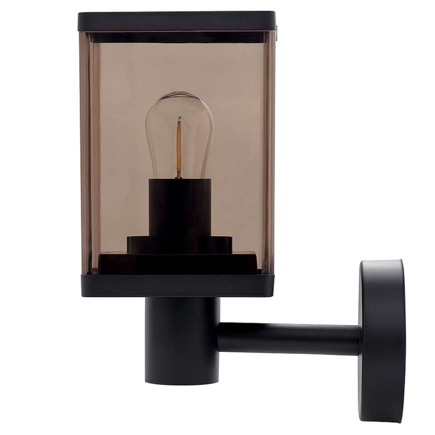 Venkovní nástěnná lampa 1xE27/60W/230V IP44 černá/kouřová hnědá