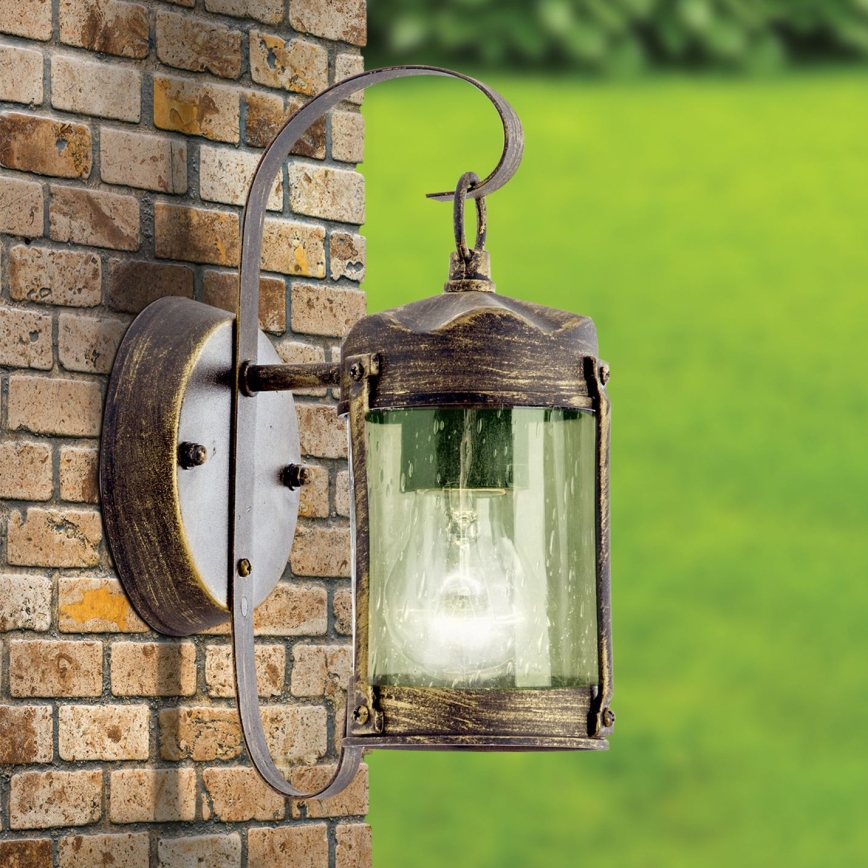 Venkovní nástěnná lampa TAVERNA 1xE27/60W/230V IP23 bronz/patina