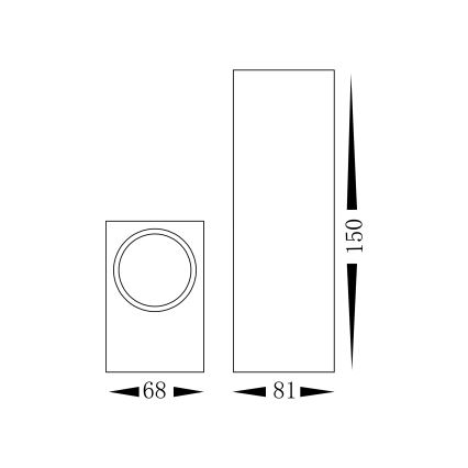 Venkovní nástěnné svítidlo BOKA 2xGU10/60W/230V IP44 černá
