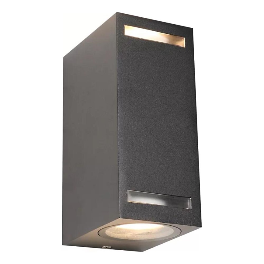 Venkovní nástěnné svítidlo FAVEIRA 2xGU10/7W/230V IP44 antracit