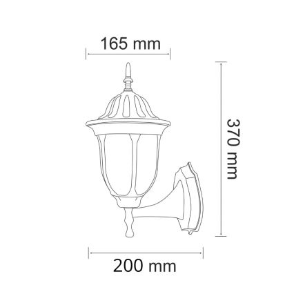 Venkovní nástěnné svítidlo FLORENCJA 1xE27/20W/230V IP43