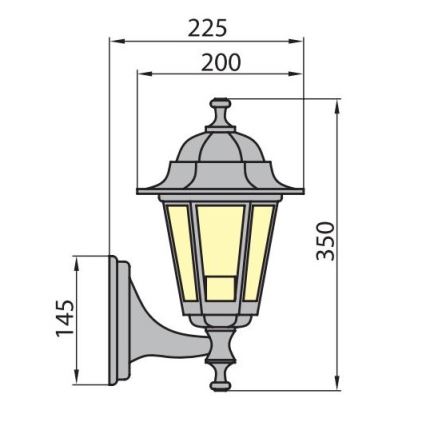 Venkovní nástěnné svítidlo GARDEN 1xE27/60W/230V IP44 bílá