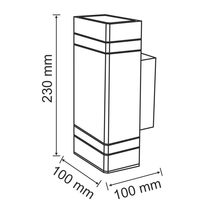 Venkovní nástěnné svítidlo GILBERT 2xGU10/10W/230V IP44