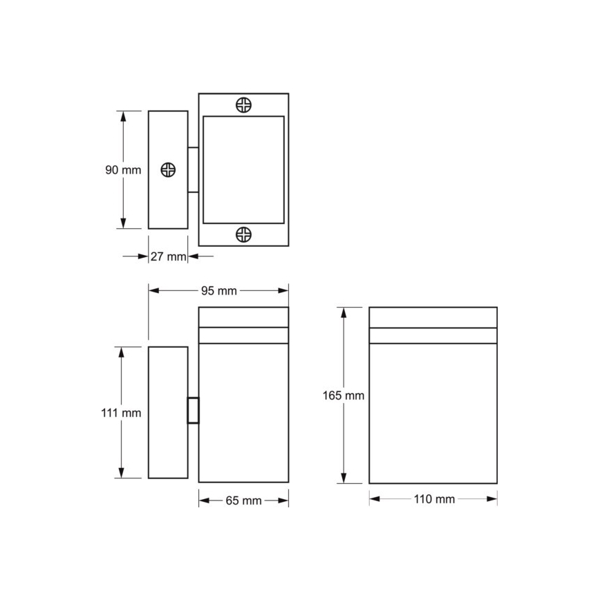 Venkovní nástěnné svítidlo LITEK 1xGU10/30W/230V IP54 šedá