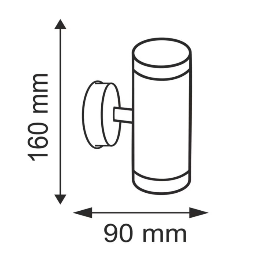 Venkovní nástěnné svítidlo OLIMP 1 2xGU10/35W nerez IP44