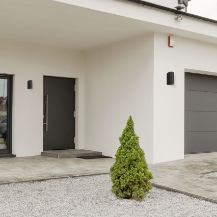 Venkovní nástěnné svítidlo OVALIS 2xGU10/35W/230V IP44 černá