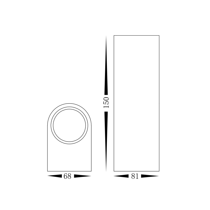 Venkovní nástěnné svítidlo OVALIS 2xGU10/35W/230V IP44 černá