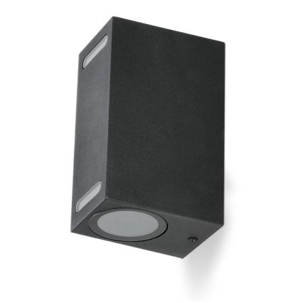 Venkovní nástěnné svítidlo QUERK 2xGU10/35W/230V IP54 15 cm černá