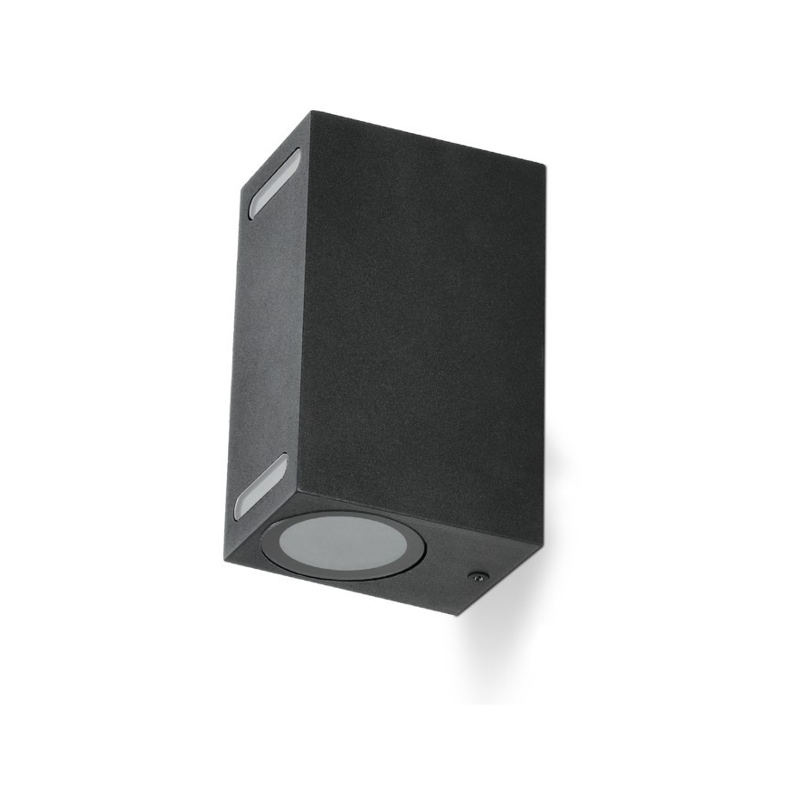 Venkovní nástěnné svítidlo QUERK 2xGU10/35W/230V IP54 15 cm černá