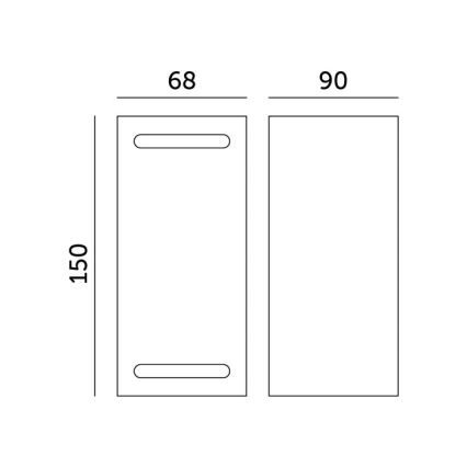 Venkovní nástěnné svítidlo QUERK 2xGU10/35W/230V IP54 15 cm černá