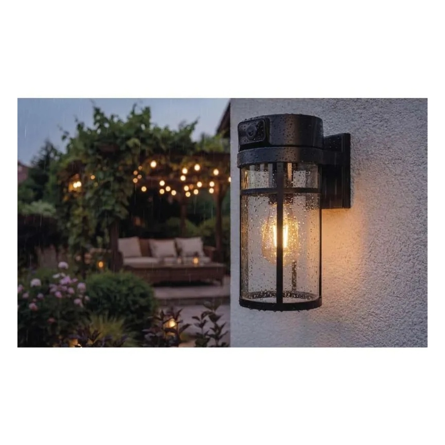 Venkovní nástěnné svítidlo s kamerou GOSMART 1xE27/15W/230V Wi-Fi IP44