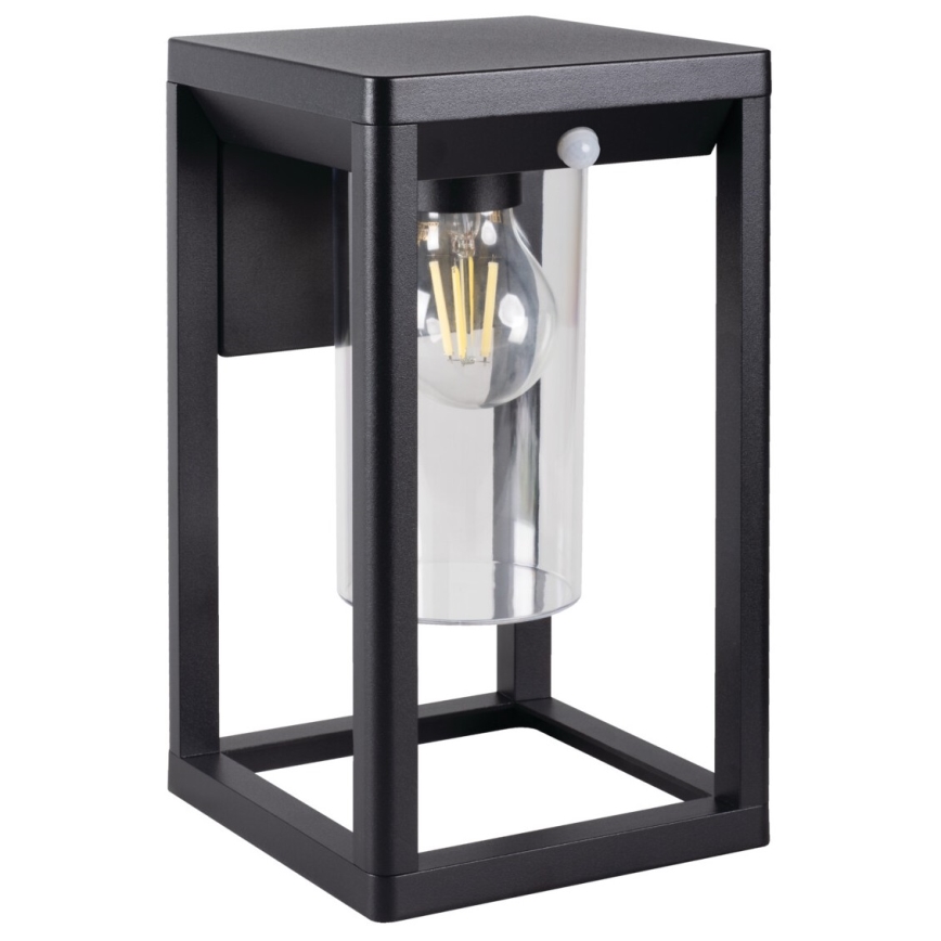 Venkovní nástěnné svítidlo se senzorem VIMO 1xE27/15W/230V IP44