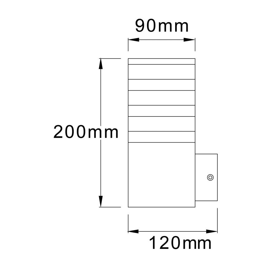 Venkovní nástěnné svítidlo TEKSAS 1xE27/12W/230V IP44 antracit