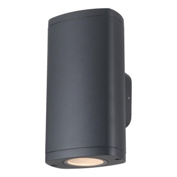 Venkovní nástěnné svítidlo ZEVI 2xGU10/10W/230V IP54 antracit