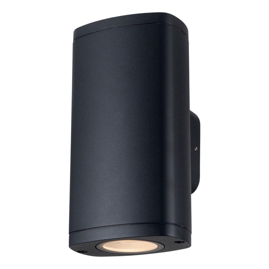 Venkovní nástěnné svítidlo ZEVI 2xGU10/10W/230V IP54 černá