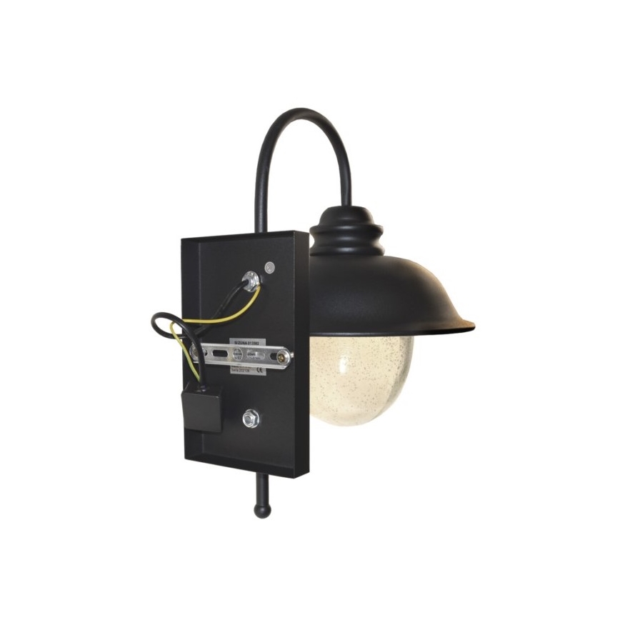 Venkovní nástěnné svítidlo ZUNA 1xE27/60W/230V IP44 černá