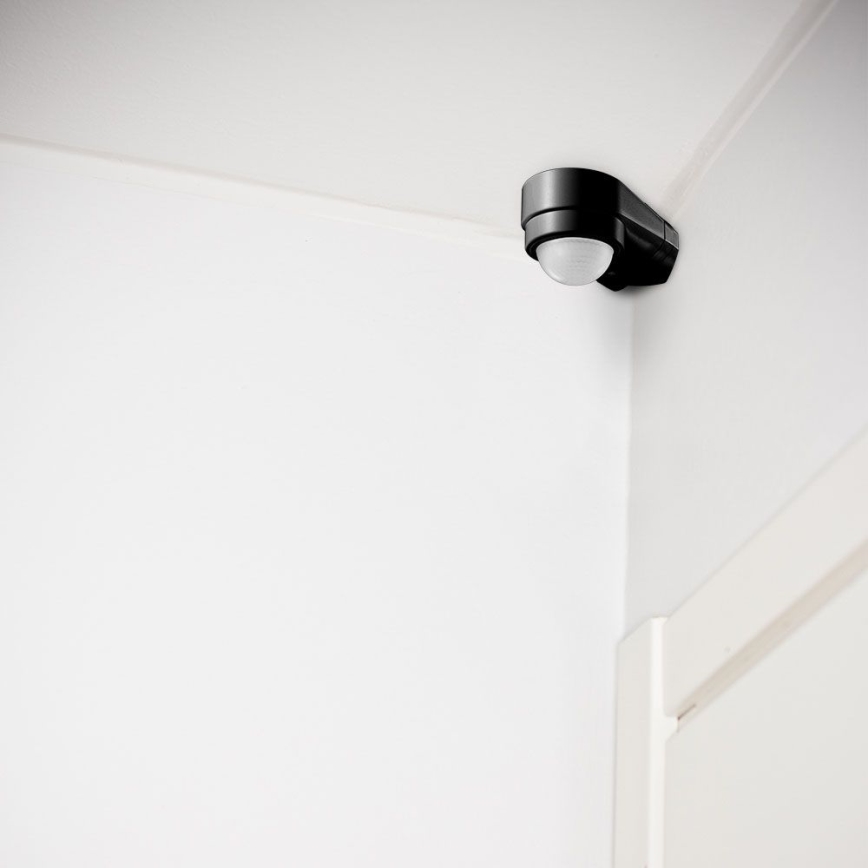 Venkovní senzor pohybu infračervený 240° 600W/230V IP65 černá