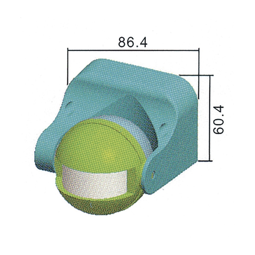 Venkovní senzor pohybu PIR B 180° 1200W/230V IP44 bílý