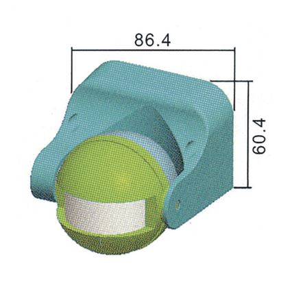 Venkovní senzor pohybu PIR B 180° 1200W/230V IP44 černý