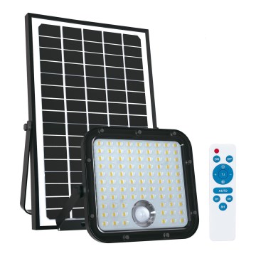 Venkovní solární reflektor se senzorem LED/30W/6,4V 4000K IP65 6000 mAh + dálkové ovládání