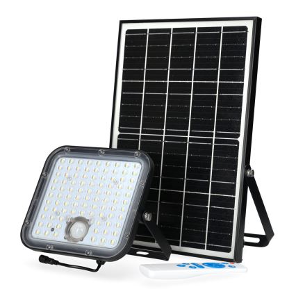 Venkovní solární reflektor se senzorem LED/30W/6,4V 4000K IP65 6000 mAh + dálkové ovládání