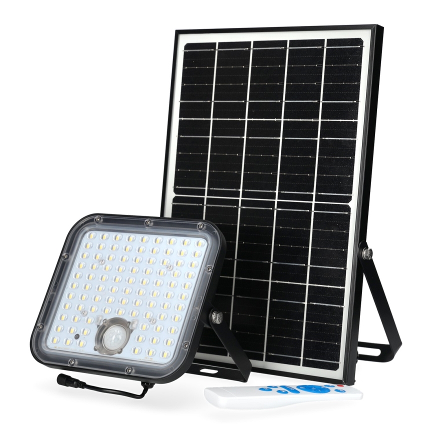 Venkovní solární reflektor se senzorem LED/30W/6,4V 4000K IP65 6000 mAh + dálkové ovládání