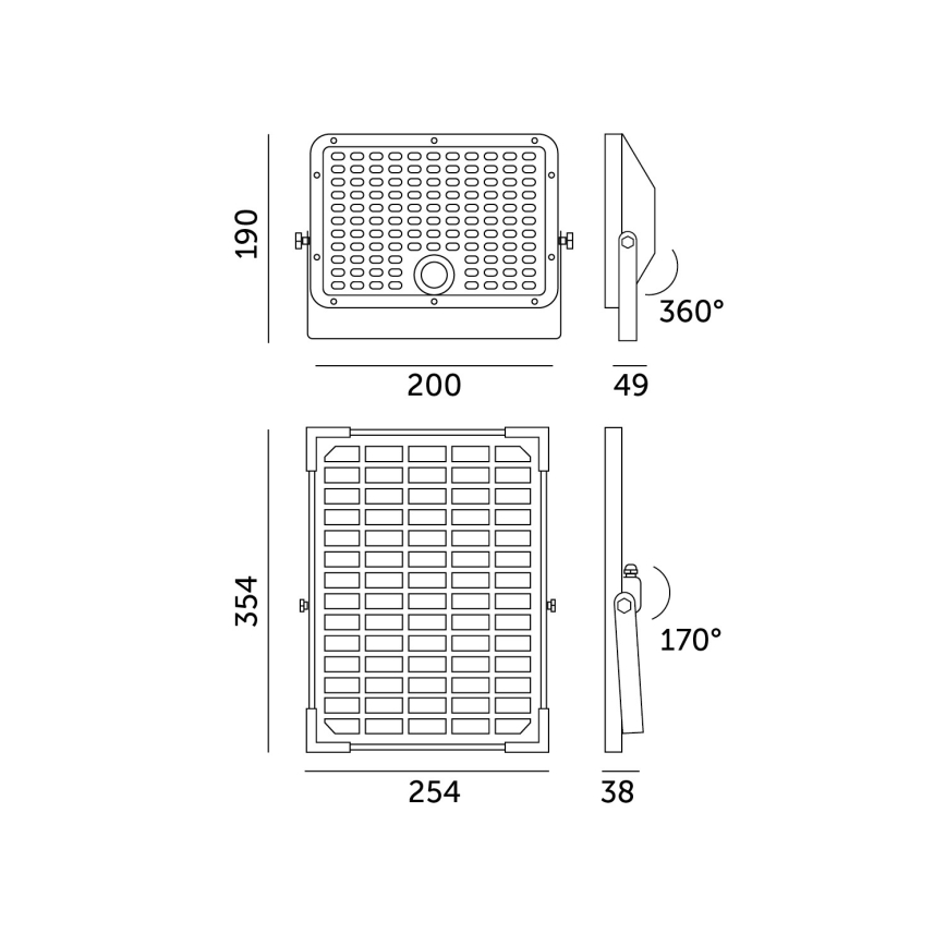 Venkovní solární reflektor se senzorem LED/30W/6,4V 4000K IP65 6000 mAh + dálkové ovládání