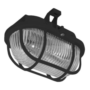 Venkovní stropní svítidlo OVAL 1xE27/60W/230V IP44 černá