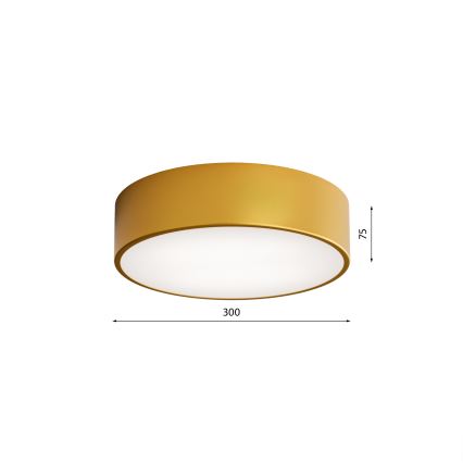 Venkovní stropní svítidlo se senzorem CLEO 2xE27/24W/230V pr. 30 cm zlatá IP54