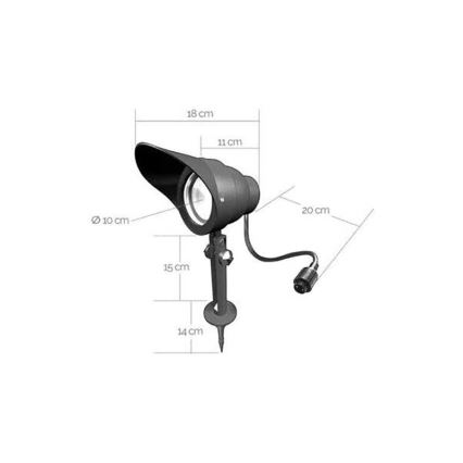Venkovní svítidlo EASY CONNECT 1xGU10/4W/230V IP67 černá