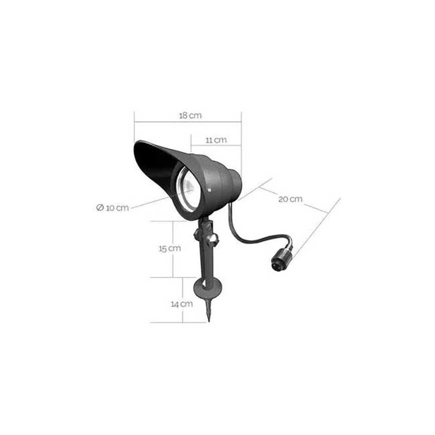 Venkovní svítidlo EASY CONNECT 1xGU10/4W/230V IP67 černá