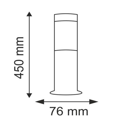 Venkovní svítidlo OSLO 1xE27/10W/230V 450mm IP44