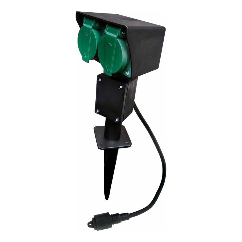 Venkovní zásuvkový sloupek EASY CONNECT 2Z 3600W/230V IP44 zelená