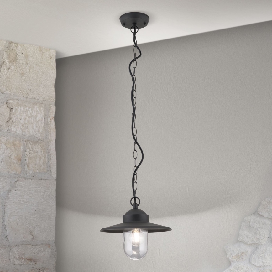 Venkovní závěsné svítidlo EDWARD 1xE27/60W/230V IP44 černá