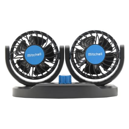 Ventilátor na palubní desku do auta s USB 3W/5V černá