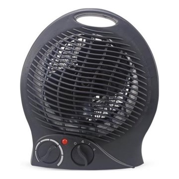 Ventilátor s topným tělesem 1000/2000W/230V černá