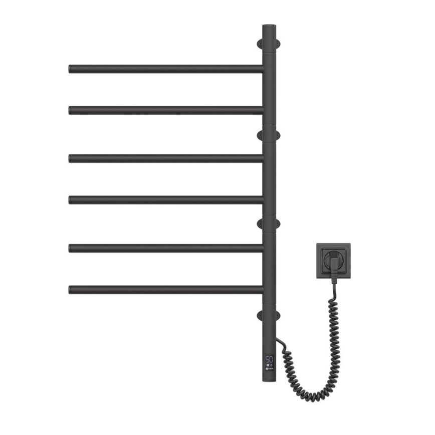 Vertaduro - Elektrický otočný sušák na ručníky s termostatem ARA 105W/230V 82x49 cm IP44 černá