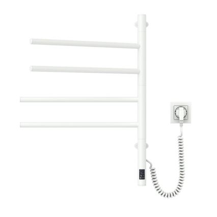 Vertaduro - Elektrický otočný sušák na ručníky s termostatem ARA 60W/230V 65x49 cm IP44 bílá
