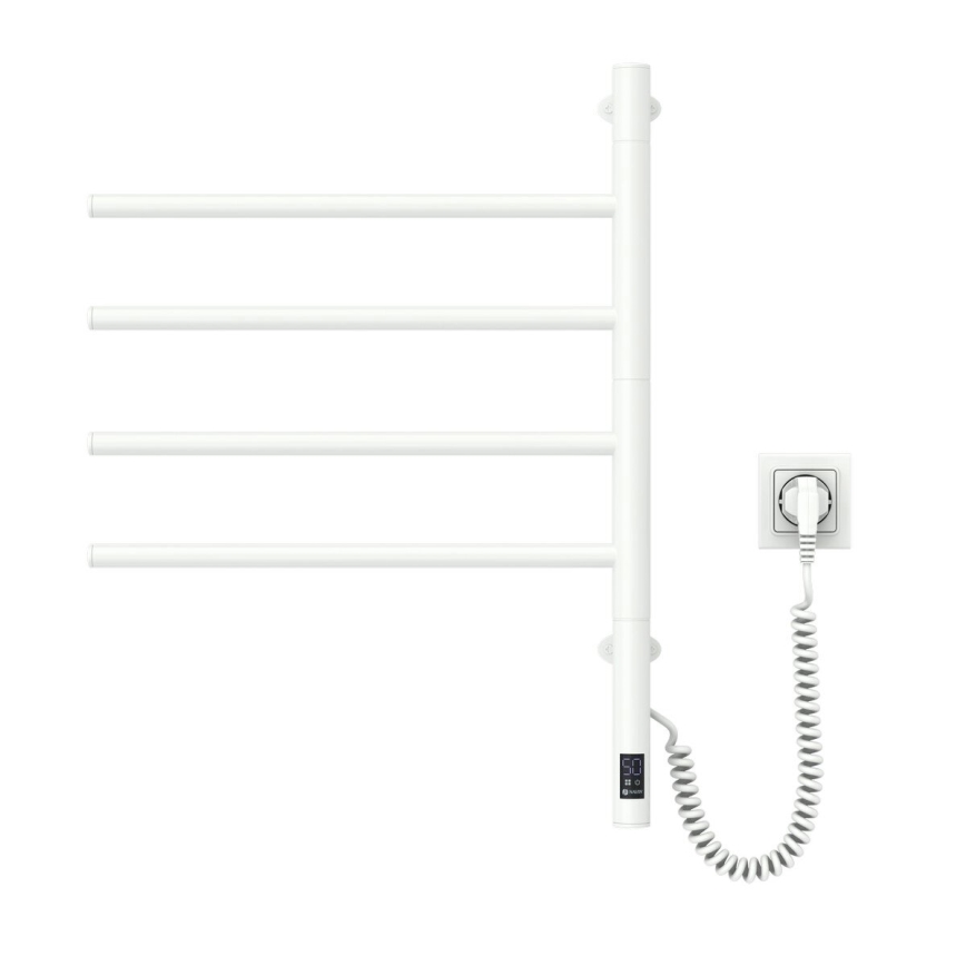 Vertaduro - Elektrický otočný sušák na ručníky s termostatem ARA 60W/230V 65x49 cm IP44 bílá