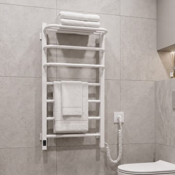 Vertaduro - Elektrický sušák na ručníky s termostatem DOR 155W/230V 80x48 cm IP44 bílá pravá