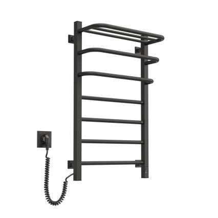 Vertaduro - Elektrický sušák na ručníky s termostatem DOR 155W/230V 80x48 cm IP44 černá levá
