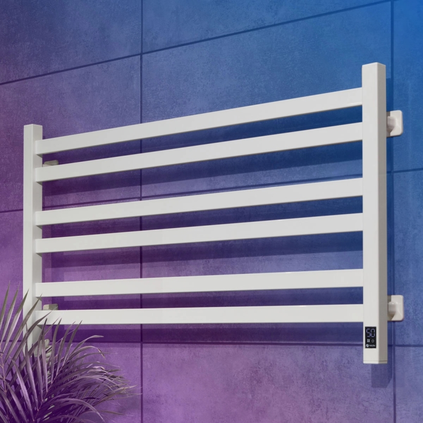 Vertaduro - Elektrický sušák na ručníky s termostatem AVA 181W/230V 50x90 cm IP44 bílá levá