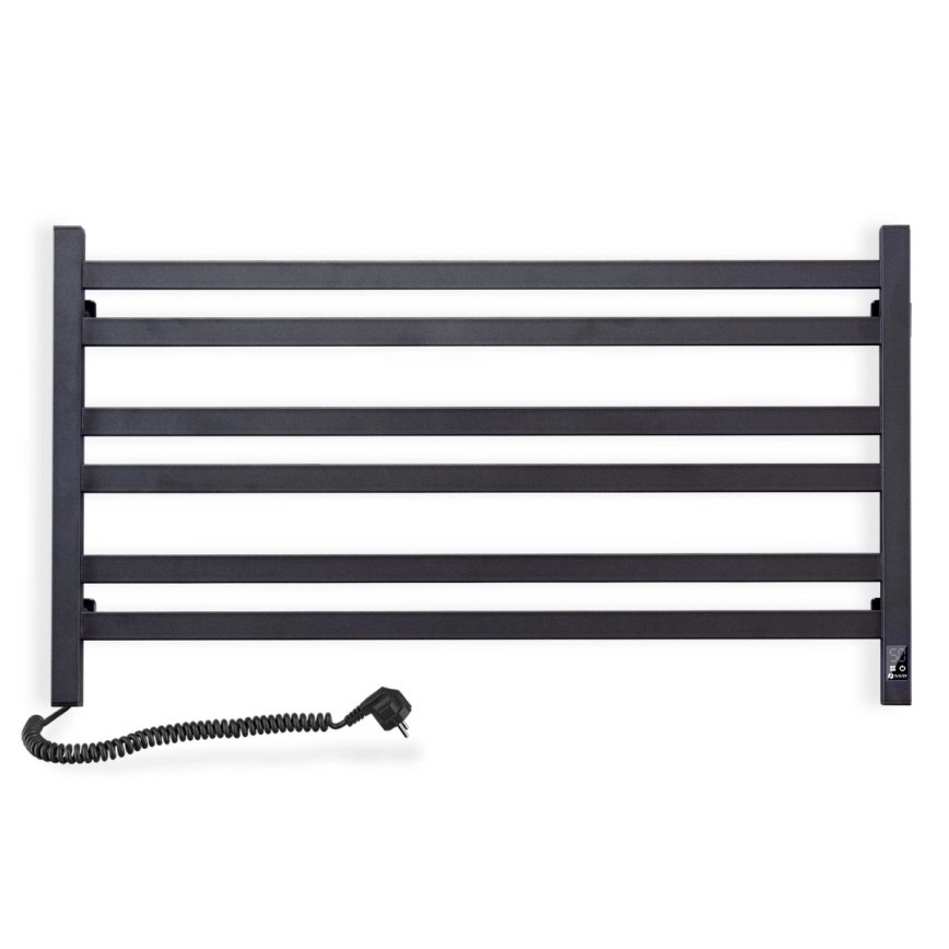 Vertaduro - Elektrický sušák na ručníky s termostatem AVA 181W/230V 50x90 cm IP44 černá levá
