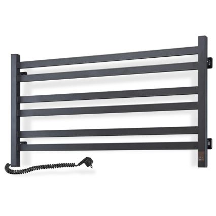 Vertaduro - Elektrický sušák na ručníky s termostatem AVA 181W/230V 50x90 cm IP44 černá levá