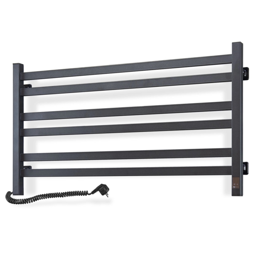 Vertaduro - Elektrický sušák na ručníky s termostatem AVA 181W/230V 50x90 cm IP44 černá levá