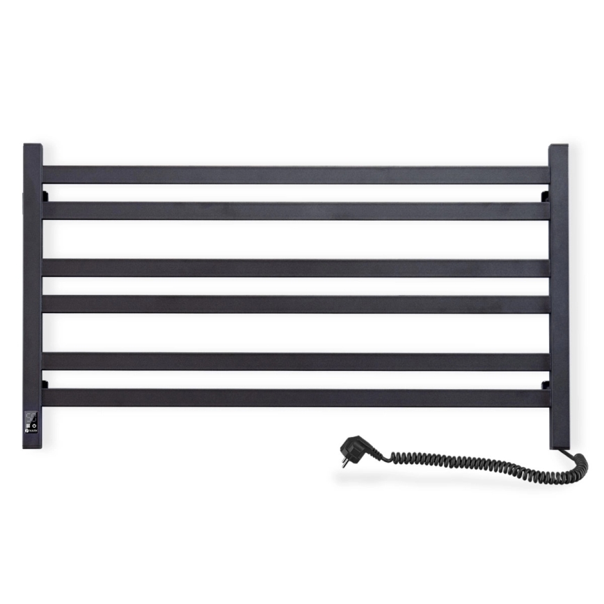 Vertaduro - Elektrický sušák na ručníky s termostatem AVA 181W/230V 50x90 cm IP44 černá pravá