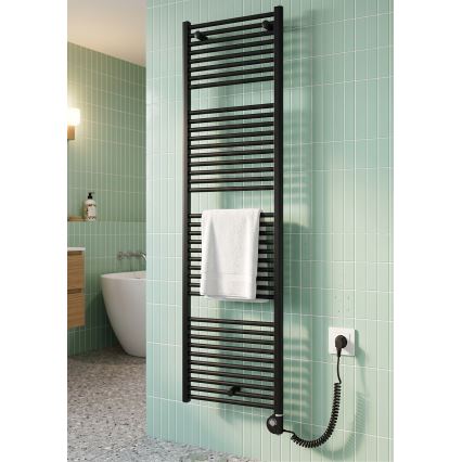 Vertaduro - Koupelnový radiátor s termostatem DENISE 800W 178x50 cm černá