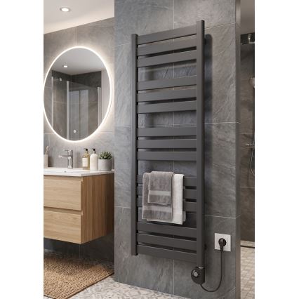 Vertaduro - Koupelnový radiátor s termostatem LUCY 600W 125x50 cm antracit
